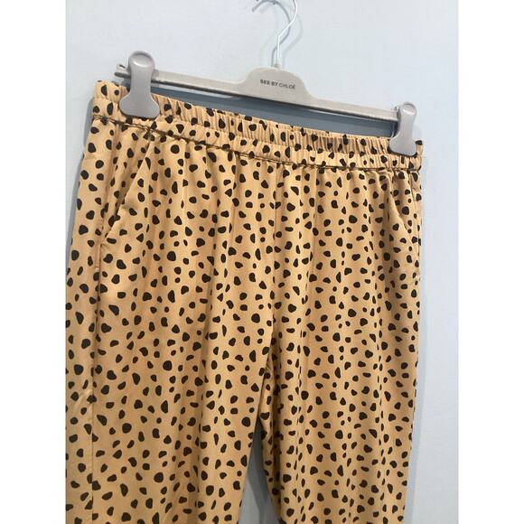 Marine Layer Allison Pull On Pant Tan Cheetah Print Womens Large L Casual Boho - Picture 6 of 12